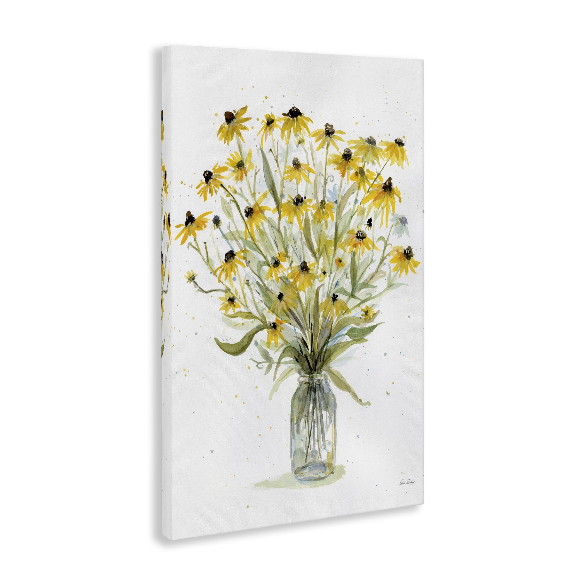 Stupell Industries Black-Eyed Susans Botanical & Floral Painting Gallery Wrapped Canvas Art Print Wall Art, 24 x 36