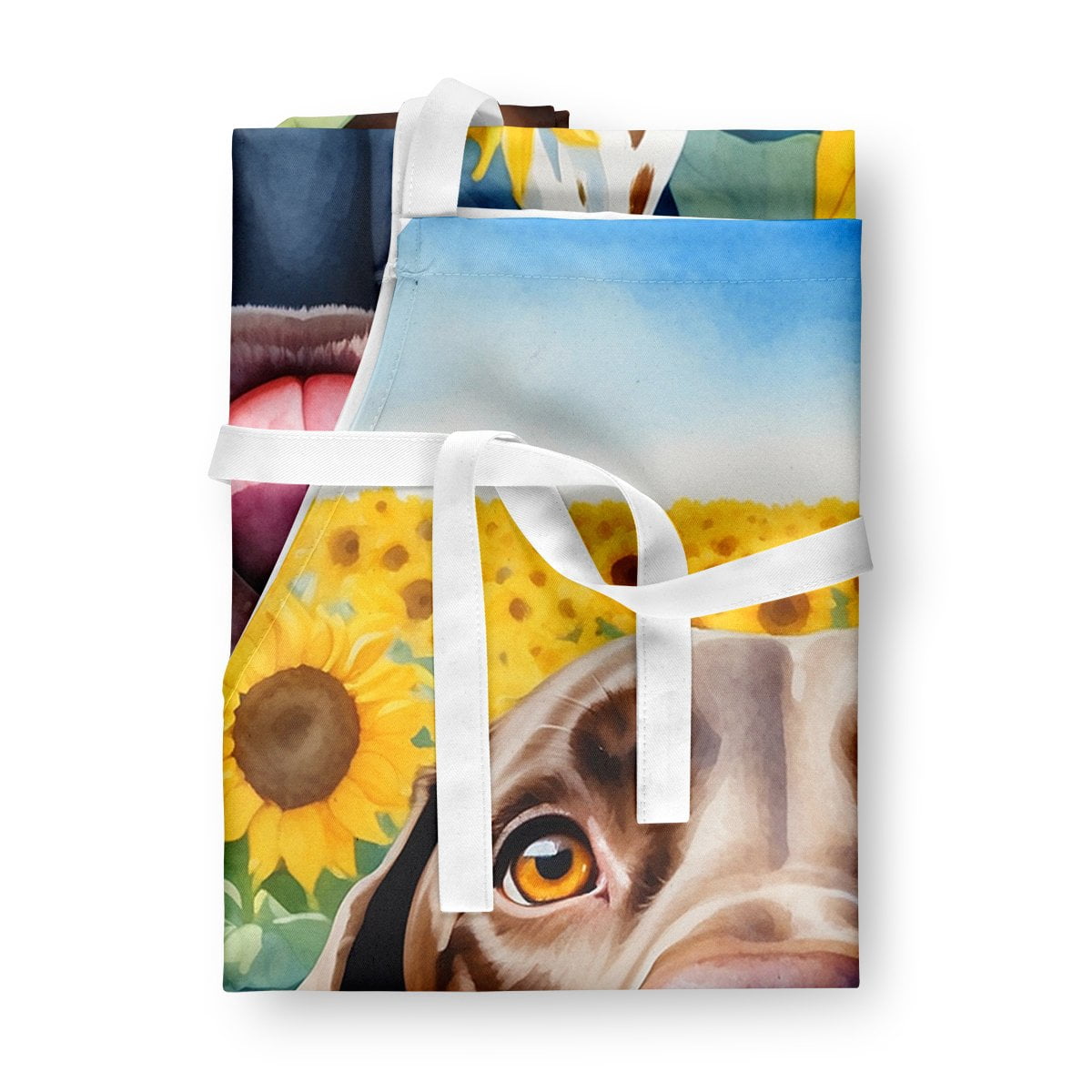 German Shorthaired Pointer in Sunflowers Apron 27 in x 30 in