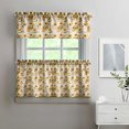 thumbnail image 2 of Retro Farmhouse Curtains 24 Inch - 3 Panel Vintage Floral Set with Bohemian Wildflowers, Rod Pocket Window Treatment, 2 of 6