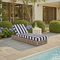 thumbnail image 2 of Safavieh Gillian Steel Outdoor Lounge Chairs, Heather Tan/Black Striped, 2 of 15