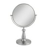 Zadro 9” W x 13" H Round Non-Lighted Makeup Mirror 8X 1X Magnifying Makeup Mirrors Rotating Head Makeup Mirror for Desk