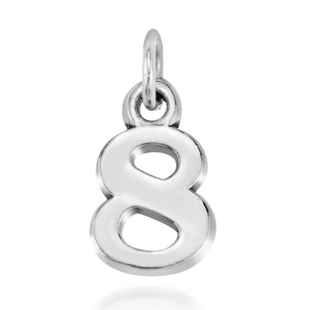 Stylish Favorite Number '8' Sterling Silver Pendant