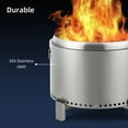 thumbnail image 4 of 20.5" Smokeless Fire Pit, Portable Stainless Steel Wood Burner with Air Switch & Ash Pan, 80% Less Smoke, Even Heat for Camping/Backyard, 4 of 7