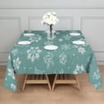 thumbnail image 3 of Turquoise Christmas Snowflake Pattern Square Tablecloth,Waterproof Square Table Cover,Wipeable Spillproof Washable Table Cover for Home Kitchen Party Decor 42"X42"(107x107cm), 3 of 6