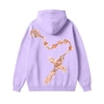 thumbnail image 5 of AWZXDE Couleur Unie avec Motif Imprimé Mode Décontractée Chandail à Capuchon pour Femmes Sportif et Coupe Ample Veste de Survêtement Activités de Plein Air et Style Mode Urbaine Décontracté Violet Pâle,TG, 5 of 5