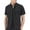 #Black, variant on Men's Workwear Casual Solid Color Shirt,Short Sleeve Turn-Down Collar,Button-Front Closure,Khaki,Big and Tall Man S