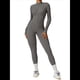 thumbnail image 2 of Mono de Entrenamiento de Larga para Mujer, con Cremallera, Pantalón y Mono Ajustado. Gris S, 2 of 10