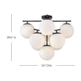 thumbnail image 5 of 84201BK Lark Julep - 45W 9 LED Large Flush Mount-19.5 Inch Tall and 24 Inch Wide-Black Finish, 5 of 7