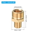 thumbnail image 2 of Uxcell Pipe Fitting, M22 to M14 Male Thread Hex Extension Connector Adapter 1.22 Inch for Garden Water Pipes, Gold, 2 of 5