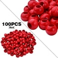 thumbnail image 4 of 100pcs 20mm Red Wood Beads Large Hole Round Wooden Beads Round Wooden Spacer Beads Loose Beads for Jewelry Crafts Making Decorations, Hole: 10mm, 4 of 7