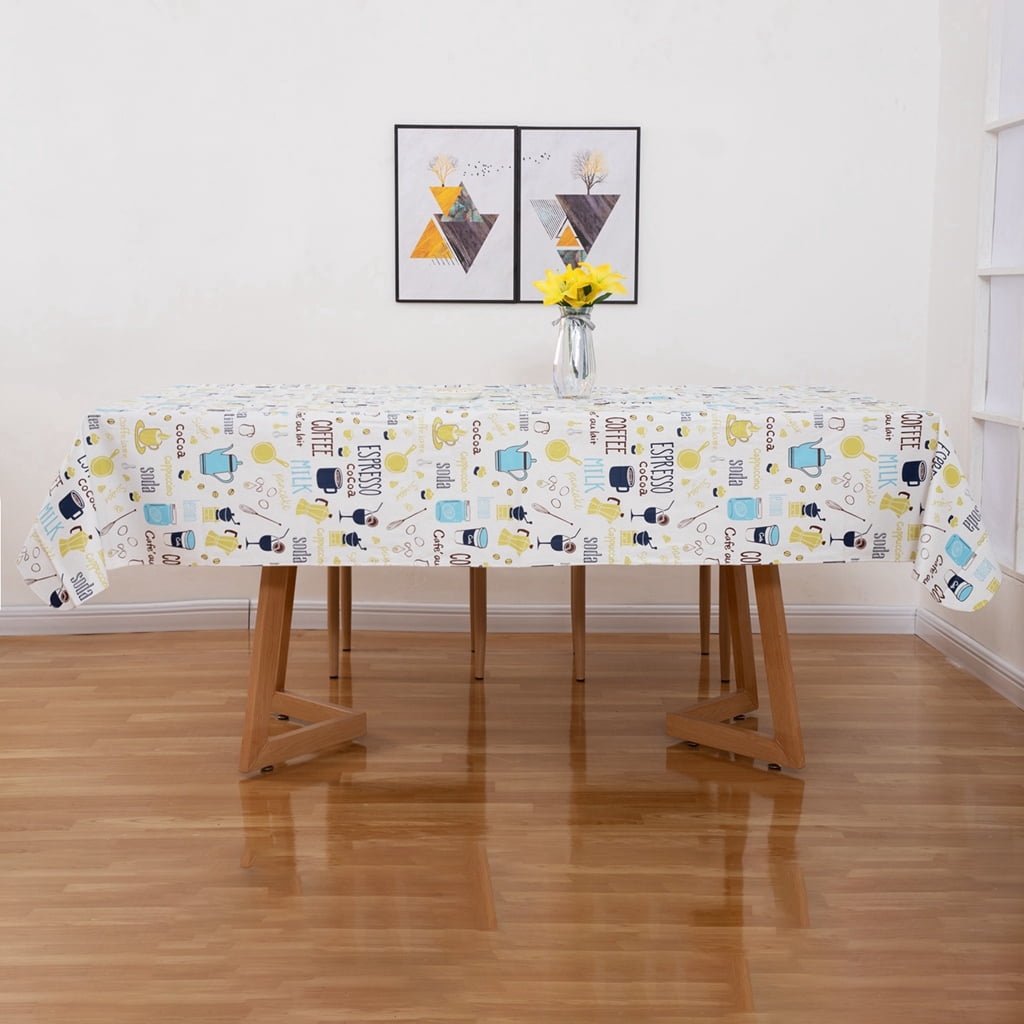 Ray Star Vinyl Tablecloths 60x84 Spring Tablecloth Plastic Picnic Outdoor and Camping 100% Waterproof Oilcloth Table Cover for Rectangle Tables