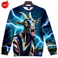 thumbnail image 1 of Sudadera con capucha con estampado 3D de cabras gritando de Harajuku, sudadera con cuello redondo con gráfico de ovejas, sudadera con capucha divertida para niños, sudadera con cuello redondo, 1 of 5