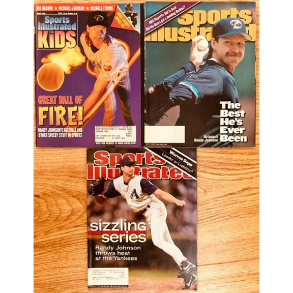 3 Randy Johnson Diamondbacks 1999 2000 2001 Sports Illustrated SI for Kids magazines