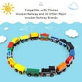 thumbnail image 3 of Juego de trenes de madera Wondertoys magnético de 16 piezas para niños pequeños, 3 of 9