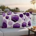thumbnail image 4 of Outdoor Waterproof Pillow Covers Modern Abstract Purple Color Block Decorative Throw Pillow Protectors,Pillowcase Cushion Cases for Patio Sofa Garden Couch,20x12in,Pack of 2, 4 of 14