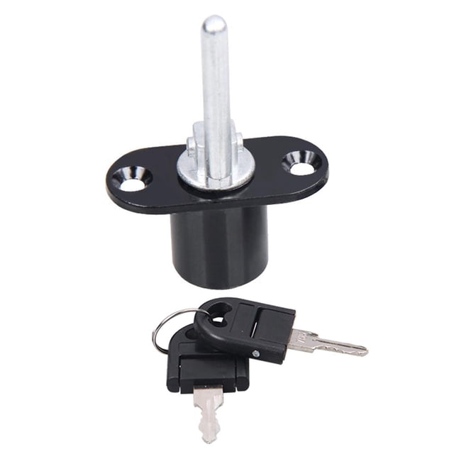 Cerradura para gabinete de 16/19 mm Cerraduras para archivadores estables Herrajes para muebles (negro 19 mm)