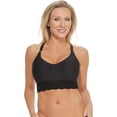 thumbnail image 3 of Shapeez  Women Wirefree Racerback Tank-Style Bralette Bra-46 Black, 3 of 6