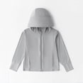 thumbnail image 4 of AHTJRT Kids UPF 50+ Sun Protection Jacket Boys Girls Long Sleeve Zip Up Hoodies with Pockets Cooling Lightweight Jackets for Running Fishing Hiking Gray 12-13 Years, 4 of 8