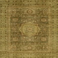 thumbnail image 1 of Ahgly Company Machine Washable Indoor Square Abstract Caramel Brown Area Rugs, 4' Square, 1 of 7