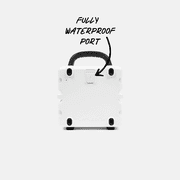 Turtlebox CUB Outdoor Bluetooth Speaker, IP67 Waterproof, Bluetooth 5.4, 2-Unit Pairing & Party Mode, Steel Tie-Downs, White (TB-CUB-G1-WHT-1)