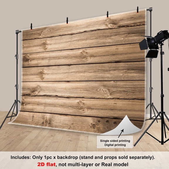 Fluzimir 10x8ft Polyester Rustic Wood Backdrop Wood Wall Wooden Board Photography Background for Birthday Wedding Party Decoration Portrait Photography Banner Photo Booth Prop