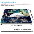 thumbnail image 5 of Gold Indigo Marble Mouse Pad, Square Teal Swirl Mouse Pad, Waterproof Non-Slip Rubber Base Mousepad for Office Laptop Computer, Mouse Pad Mat for Men Women, 9.5 inch x7.9 inch, 5 of 6