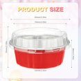 thumbnail image 2 of 150 Pcs Disposable Ramekins with Lids 8 oz Creme Brulee Ramekin Aluminum Foil Cup Cupcake Liner Baking Valentines Disposable Muffin Tin Pan Cheesecake Container (Red,Silver), 2 of 7