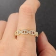 thumbnail image 5 of NUNCAD 14K Gold Plated Cubic Zirconia Stackable Eternity Anniversary Wedding Band Ring for Women, 5 of 5