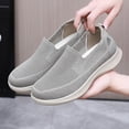 thumbnail image 5 of Pandaie Women's Slip on Sneakers Woven Orthopedic Breathable Mesh Knitted Woven Walking Shoes Low Top Wide Width Tennis Shoes (Khaki,7.5), 5 of 6