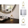 thumbnail image 5 of Round Righ Metal Candle Holder for Mantel Decor - Pillar Candlestick Holder for Centerpieces for Tables, Home, and Dining - Candlestick Accent for Console and Kitchen Counter Display - 7", Gold, 5 of 13