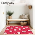 thumbnail image 3 of ODIKA 8'x10' Machine Washable Non-Slip Area Rug, Whimsical Jungle Cat Character Art with Abstract Animal Inspired Design High Traffic Rug, Red, 724815, 3 of 7