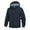 Blue, variant on Waterproof Men Winter Jacket Green Fleece Lined Hooded Windbreaker Thermal Full Zip Rain Jacket Coats for Man L