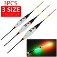 thumbnail image 2 of HEVIRGO 3Pcs Luminous LED Light Electronic Vertical Night Fishing Float Bobber Buoy, 2 of 10