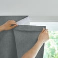 thumbnail image 6 of Hyknon Solid Color Blackout Curtains, No Drill Magic Tape Self-Adhesive Room Darkening Curtains, Thermal Insulated Temporary Window Drapes, Simple Curtains for Bedroom Living Room 39×28 Inch, Gray, 6 of 6