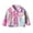 a-Pink6213, variant on Girls Kids Pastel Tie Dye Denim Jacket Turn Down Collar Long Sleeve Button Closure Distressed Patch Pocket Casual Coat For Daily Wear Pink 6-7 Years