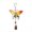 A, variant on Butterfly Wind Chimes for Outside - Colorful Hand Painted Metal and Glass Wind Chime for Patio, Garden, Yard, Memorial Sympathy Gift, Anthropology Home Decor