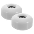 thumbnail image 1 of Raindrops 2Pcs White PU Skateboard Wheels High Hardness Smooth Riding Street Replacement Wheel Set for Skateboard, 1 of 8