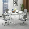 thumbnail image 4 of Gymax 2PCS Home Office PC Table Rectangular Meeting Room Table 40''x19.5'' w/ Metal Frame, 4 of 9