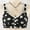 Black, variant on Jacenvly Bras for Women Button Front Closure No Underwire Stretchable Graphic Prints Push-Up Bra Women Bralettes Breathable Soft Comfortable Ring Lactation Yoga Running Vest