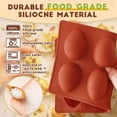 thumbnail image 5 of Silicone Egg Molds Easter 2PCS, 2.4" Food Grade 3D Moulds for Vegan Deviled Eggs Peanut Filling 3D Chocolate Candy Jello Pudding Soap Gift, Oven Safe Baking Cake Kit, 5 of 7