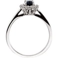 thumbnail image 2 of Genuine Blue Sapphire & Diamond Ring - Size 6, 2 of 4