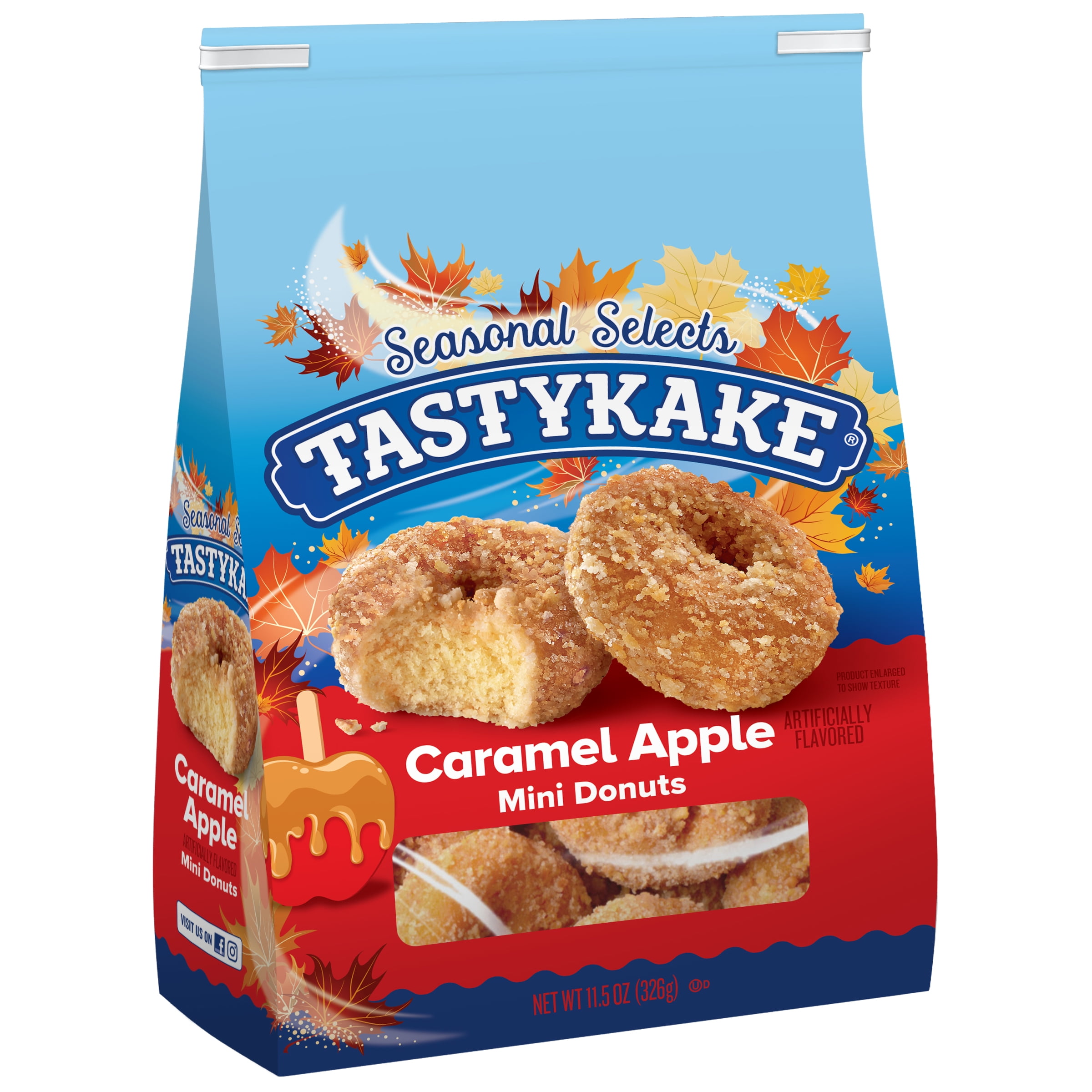 Tastykake Caramel Apple Flavored Mini Donuts Bag, Fall Edition