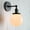 Black, variant on Permo Vintage Industrial Wall Sconce Lighting Fixture with Mini 5.9" Round Globe Milk White Glass Hand Blown Shade (Anqitue)