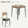 thumbnail image 2 of Dining Table Set for 2, Kitchen Table with Upholstered Chairs Dinning Table Set for Kitchen & Dining Room, Compact Dining Set for Small Spaces (Dining Table with 2 Chairs), 2 of 9