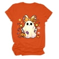 thumbnail image 6 of Akiihool Halloween Womens Clothes Plus Size Halloween Shirts for Women Pumpkin Graphic Tshirt Fall Casual Short Sleeve Tee Tops (Orange,3XL), 6 of 7