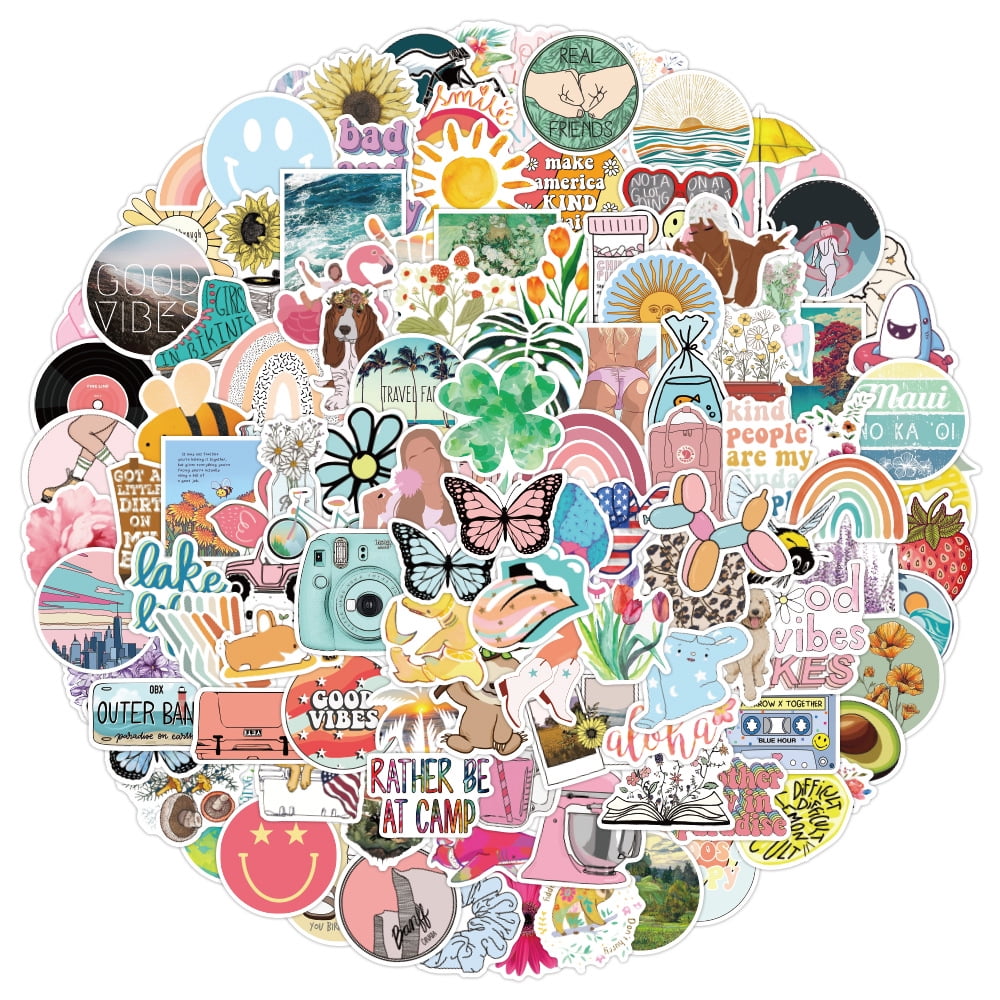 SdmnsgT 200PCS Aesthetic Stickers,VSCO Stickers Aesthetic, Vinyl Cute