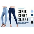 thumbnail image 5 of Red Fox Women & Junior Blue High Waist Skinny Jeans Super Stretch Denim Comfort with 5 Pockets, 5 of 7