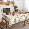 thumbnail image 3 of Rectangle Christmas Tablecloth 60 x 102in,Christmas Tree Elk Holiday Decoration Table Cloth,Polyester Waterproof and Wrinkle-resistant Durable Christmas Tablecloth for Kitchen,Winter and Home Decor, 3 of 5