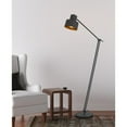 thumbnail image 2 of 60W Davidson Metal Floor Lamp With Weighted Base, Adjustable Upper And Lower Arms. On Off Socket Switch, Matte Black, 2 of 3