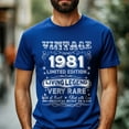 thumbnail image 2 of Vintage 1981 Limited Edition T-Shirt, Retro Birthday Shirt for Men, Perfect Gift for 1981 Birth Year, 2 of 4